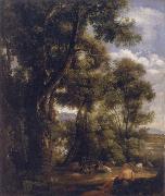 Landscape with goatherd and goats